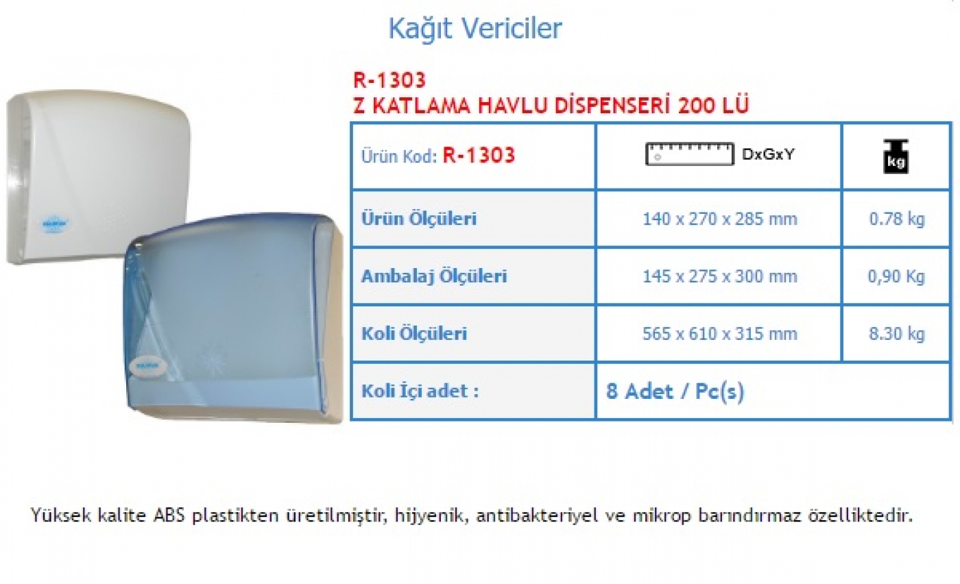 DİSPANSER ( Z KATLAMA ) HAVLU APARATI