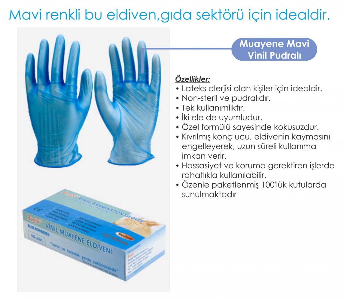 PUDRALI VİNİL EİDVİNEN MAVİ